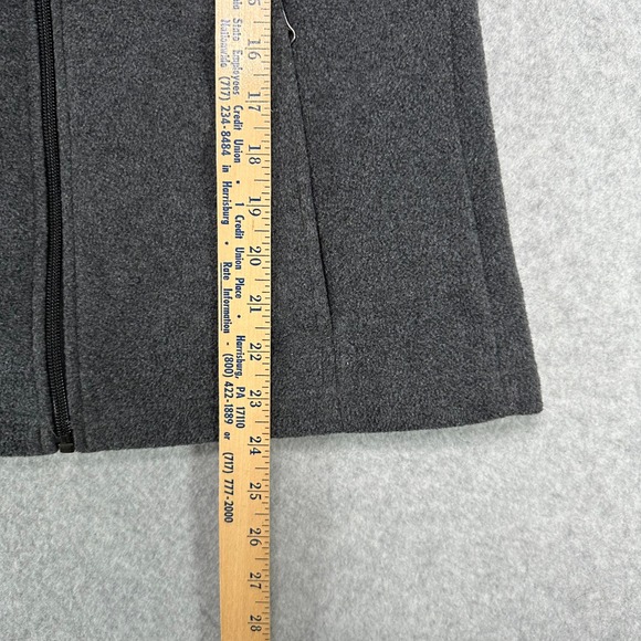 Columbia Women's Fleece Vest Charcoal Gray Full Zip Mock Neck Size S - Picture 8 of 8